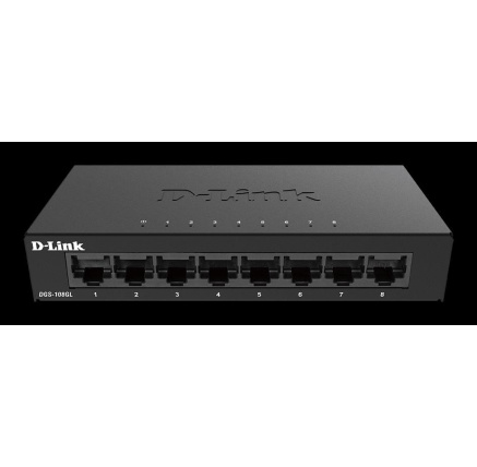 D-Link DGS-108GL 8-port Gigabit Metal Housing Desktop Switch D-Link DGS-108GL 8-port Gigabit Metal Housing Desktop Switch
