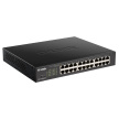 D-Link DGS-1100-24PV2 24-Port PoE Gigabit Smart Managed Switch, 12x PoE, PoE budget 100W, fanless