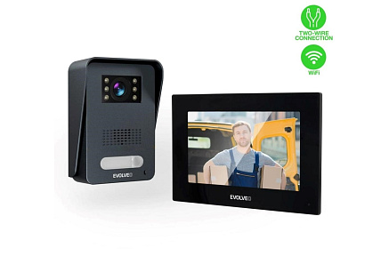 EVOLVEO DoorPhone AP1- 2 drátový videotelefon s aplikací, černá