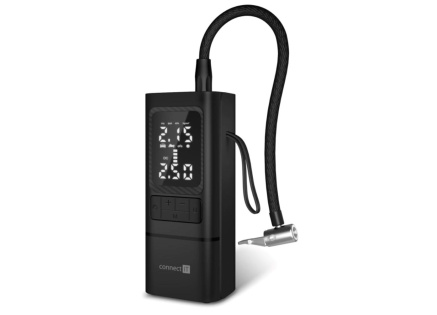 CONNECT IT Přenosný kompresor a powerbanka AirFlow 2v1, 6000mAh, USB-C, Černá