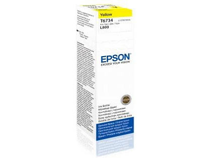 BAZAR - EPSON ink bar T6734 Yellow ink container 70ml pro L800/L1800 - Poškozený obal (Komplet)
