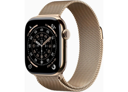 Apple Watch Series 11 GPS + Cellular 42mm Gold Titanium Case with Gold Milanese Loop Apple Watch Series 11 GPS + Cellular 42mm Gold Titanium Case with Gold Milanese Loop