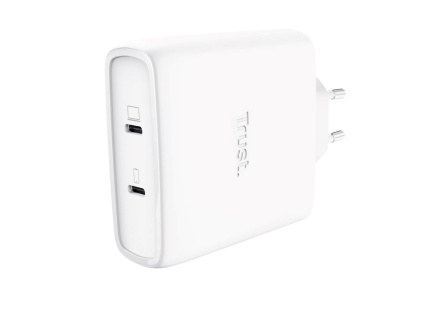TRUST GaN Nabíječka MAXO 100W 2-Port, USB-C, bílá TRUST GaN Nabíječka MAXO 100W 2-Port, USB-C, bílá
