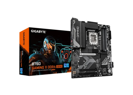 GIGABYTE MB Sc LGA1700 B760 GAMING X D4 GEN5, Intel B760, 1xHDMI, 1xDP, 4xDDR4, ATX