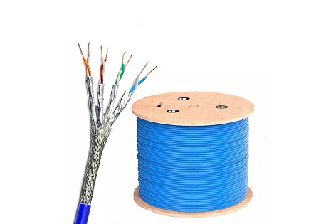 DIGITUS CAT 6A U-FTP Kabel 4x2,drát AWG23, LSOH, modrý, 305m