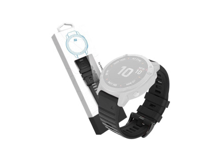 RhinoTech řemínek pro Garmin QuickFit silikonový outdoor 22mm černý RhinoTech řemínek pro Garmin QuickFit silikonový outdoor 22mm černý