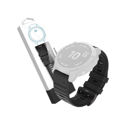 RhinoTech řemínek pro Garmin QuickFit silikonový outdoor 22mm černý