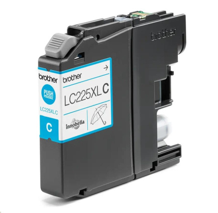 BAZAR - BROTHER -pošk obal- INK LC-225XLC azurový inkoust (až 1200 stran A4 dle ISO 24711)