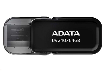 ADATA Flash Disk 64GB UV240, USB 2.0 Dash Drive, černá ADATA Flash Disk 64GB UV240, USB 2.0 Dash Drive, černá