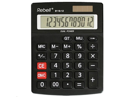 REBELL kalkulačka - RE-8118-12 BX