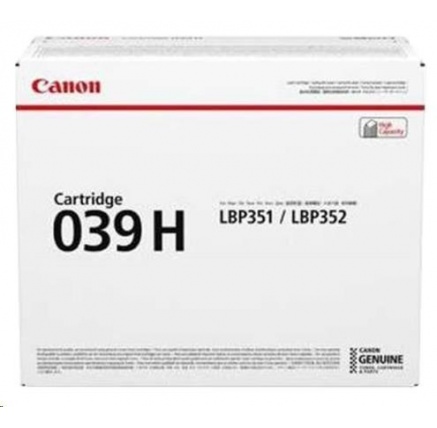 Canon TONER CRG 039H černý pro i-Sensys LBP 351 a 352 (25 000 str.) Canon TONER CRG 039H černý pro i-Sensys LBP 351 a 352 (25 000 str.)