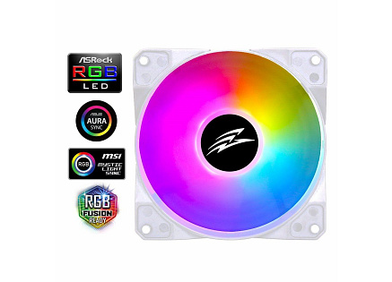 EVOLVEO 12FMW ventilátor 120mm, ARGB ring, bílý rám, master