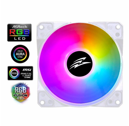 EVOLVEO 12FMW ventilátor 120mm, ARGB ring, bílý rám, master EVOLVEO 12FMW ventilátor 120mm, ARGB ring, bílý rám, master