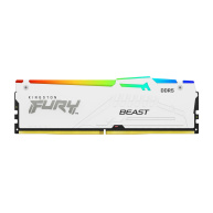 KINGSTON DIMM DDR5 16GB 6400MT/s CL32 Non-ECC FURY Beast RGB EXPO, Bílá