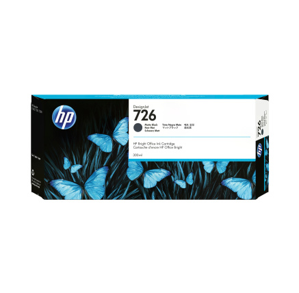 HP 726 Black matte DJ Ink Cart, 300 ml, CH575A HP 726 Black matte DJ Ink Cart, 300 ml, CH575A