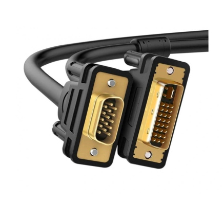 WG Video kabel propojovací VGA (male;D-Sub DE-15) to DVI-I Dual link (male) / 1,5m / black