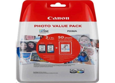 Canon CARTRIDGE PG-545XL/CL-546XL SEC -fotopapír + GP-501 (50 listů) multipack pro Pixma MG a Pixma TS 305, 3150, 3151