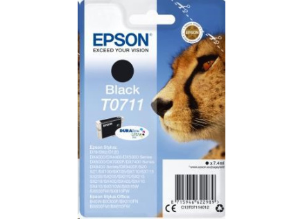 EPSON ink čer Singlepack Black T0711 DURABrite Ultra Ink (7,4 ml)