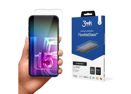 3mk hybridní sklo FlexibleGlass pro Apple iPhone 15