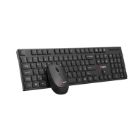 BAZAR - C-TECH klávesnice s myší WLKMC-03, Bezdrátový set 2.4GHz, CZ, Černá, rozbaleno