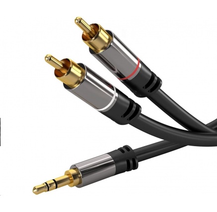 PREMIUMCORD kabel, Jack 3.5mm-2xCINCH M/M 1,5m