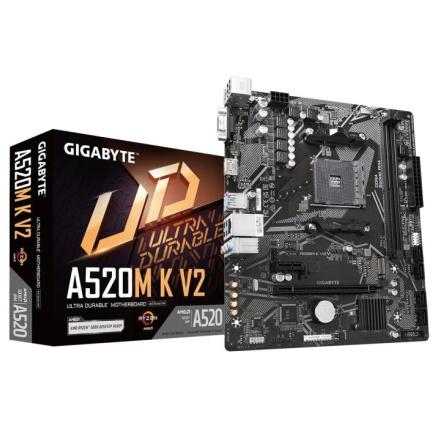 GIGABYTE MB Sc AM4 A520M K V2, AMD A520M, 2xDDR4, 1xHDMI, 1xVGA, mATX GIGABYTE MB Sc AM4 A520M K V2, AMD A520M, 2xDDR4, 1xHDMI, 1xVGA, mATX
