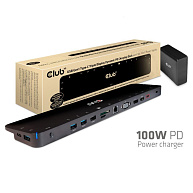 BAZAR - Club3D dokovací stanice USB-C 3.2 s napájecím adaptérem Triple Display Dynamic - Po opravě (Bez příslusenstvi)