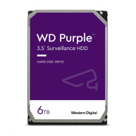 WD PURPLE WD64PURZ 6TB, SATA III 3.5", 256MB, 175MB/s, Low Noise, CMR