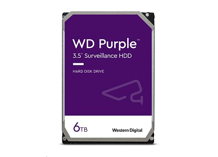 WD PURPLE WD64PURZ 6TB, SATA III 3.5", 256MB, 175MB/s, Low Noise, CMR WD PURPLE WD64PURZ 6TB, SATA III 3.5", 256MB, 175MB/s, Low Noise, CMR