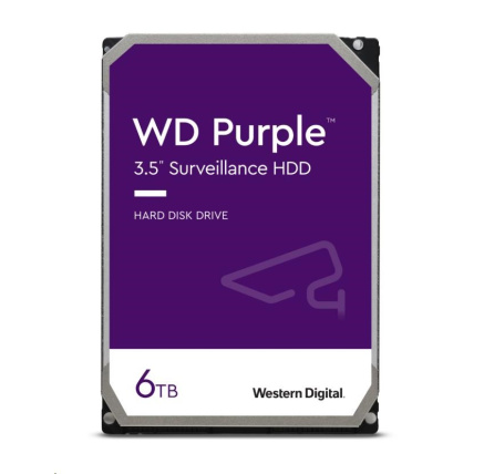 WD PURPLE WD64PURZ 6TB, SATA III 3.5", 256MB, 175MB/s, Low Noise, CMR