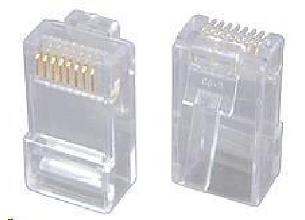 Solarix Konektor RJ45 CAT5E UTP 8p8c nestíněný neskládaný na licnu / 100 ks KRJ45/5 Solarix Konektor RJ45 CAT5E UTP 8p8c nestíněný neskládaný na licnu / 100 ks KRJ45/5