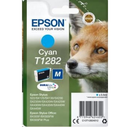 EPSON ink bar Singlepack "Liška" Cyan T1282 DURABrite Ultra Ink (3,5 ml) EPSON ink bar Singlepack "Liška" Cyan T1282 DURABrite Ultra Ink (3,5 ml)