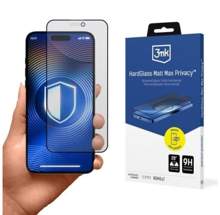 3mk tvrzené sklo HardGlass Matt Max Privacy pro Apple Iphone 17 Pro 3mk tvrzené sklo HardGlass Matt Max Privacy pro Apple Iphone 17 Pro