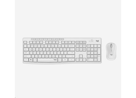 Logitech Silent Wireless Combo MK295, bezdrátová klávesnice + myš, US, Off-White Logitech Silent Wireless Combo MK295, bezdrátová klávesnice + myš, US, Off-White