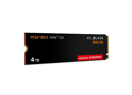 WD BLACK SSD NVMe 4TB PCIe SN8100 Powered by SanDisk, Gen5, (R:14900, W:14000MB/s)