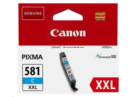 Canon CARTRIDGE CLI-581XXL azurová pro PIXMA TS615x, TS625x, TS635x, TR7550, TS815x (820str.)