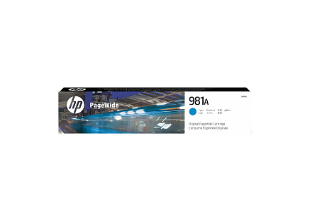 HP 981A Cyan Original PageWide Cartridge (6,000 pages)