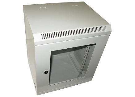 XtendLan 10" nástěnný rozvaděč 12U 350x280, nosnost 50 kg, dveře z plexiskla, svařovaný, šedý XtendLan 10" nástěnný rozvaděč 12U 350x280, nosnost 50 kg, dveře z plexiskla, svařovaný, šedý