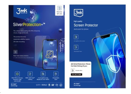 3mk All-Safe - AIO fólie SilverProtection+ Full Wet Fitting Phone, 25 ks 3mk All-Safe - AIO fólie SilverProtection+ Full Wet Fitting Phone, 25 ks