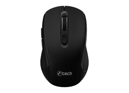 C-TECH myš Dual mode WLM-12BK, bezdrátová, 1600DPI, 6 tlačítek, černá, USB nano receiver