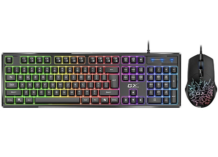 GENIUS set klávesnice + myš GX GAMING Scorpion KM-GX3, Drátový set USB, CZ+SK, černá