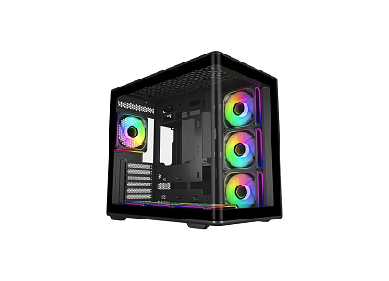 BAZAR - Cooler Master case Elite 600, ATX, Průhledná bočnice, 7x 120mm ARGB Fan, Černá - Poškozený obal (Komplet)