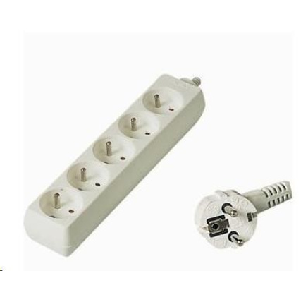 PREMIUMCORD Prodlužovací přívod 230V 10m, 6 zásuvek, bílá PREMIUMCORD Prodlužovací přívod 230V 10m, 6 zásuvek, bílá