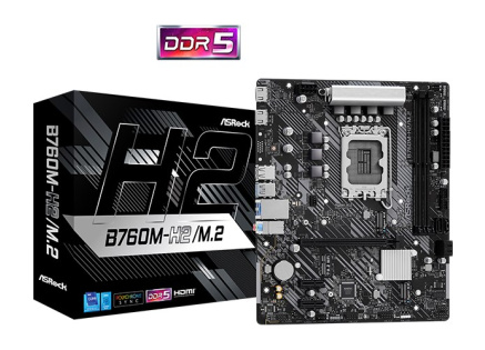 ASRock MB Sc LGA1700 B760M-H2/M.2, Intel B760, 2xDDR5, 2xHDMI, mATX