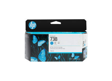 HP 738 130-ml Cyan DesignJet Ink Cartridge