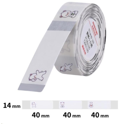 Niimbot průhledné štítky T 14x40mm 160ks Medvídě pro D11, D11-M, D110, D110-H Niimbot průhledné štítky T 14x40mm 160ks Medvídě pro D11, D11-M, D110, D110-H