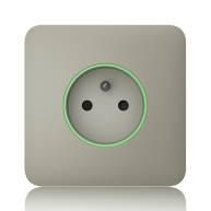 Ajax  SoloCover (smart) - Samostatný kryt zásuvky, olivová