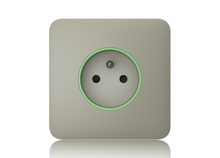 Ajax  SoloCover (smart) - Samostatný kryt zásuvky, olivová