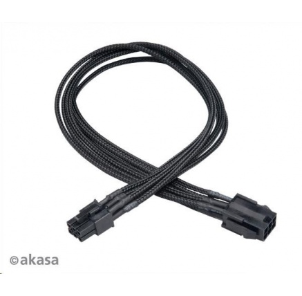 AKASA kabel FLEXA V6 prodloužení k 6pin VGA PSU, 40cm