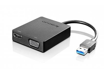 LENOVO adaptér Universal USB 3.0 to VGA/HDMI - přenos signálu přes VGA nebo HDMI